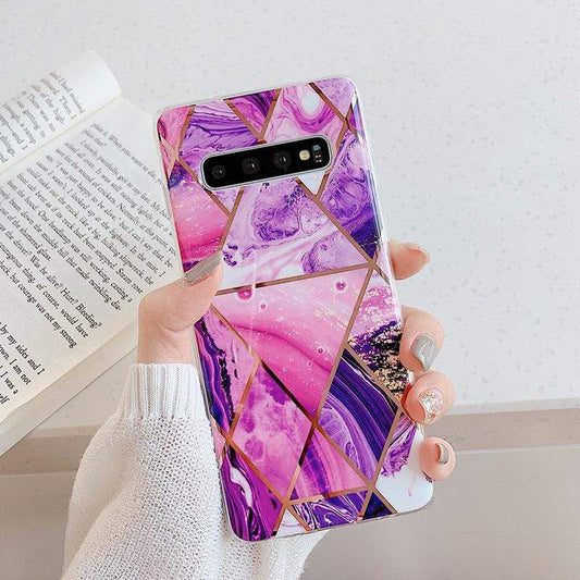 Kinky Cloth 380230 Violet / For Note 10 Pro Electroplated Geometric Marble Samsung Case