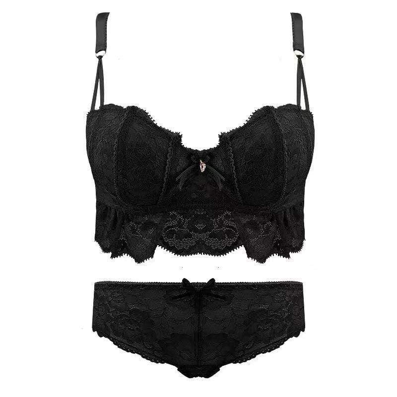 Embroidered Lace Bra & Panties Set