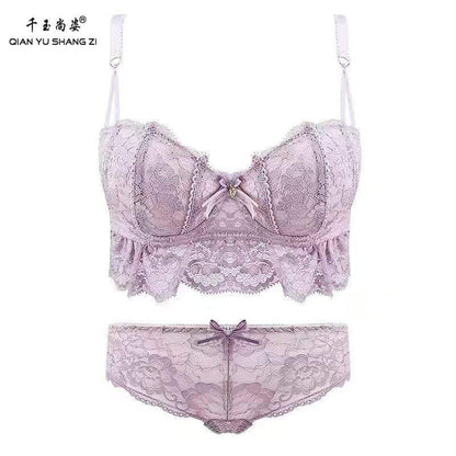 Embroidered Lace Bra & Panties Set