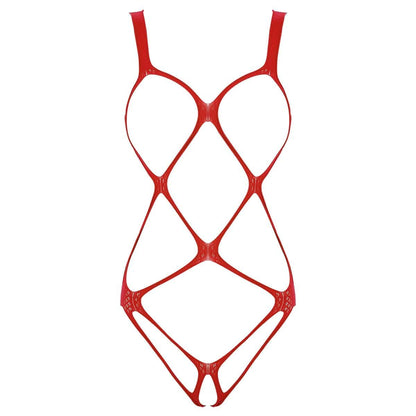 Kinky Cloth 200001800 Red / One Size Erotic Open Crotch Harness Bodysuit
