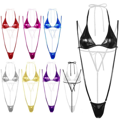 Erotic Shiny Mini Micro Bikini Clubwear