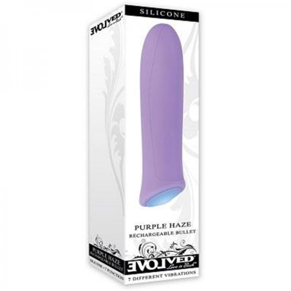 Evolved Novelties Vibrators Evolved Purple Haze Rechargeable Bullet 7 Function Silicone Waterproof