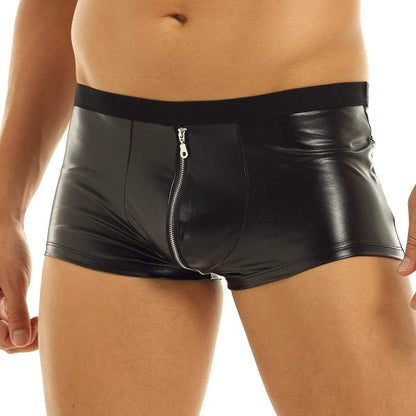 Kinky Cloth 200001868 Faux Leather Zipper Boxer Shorts