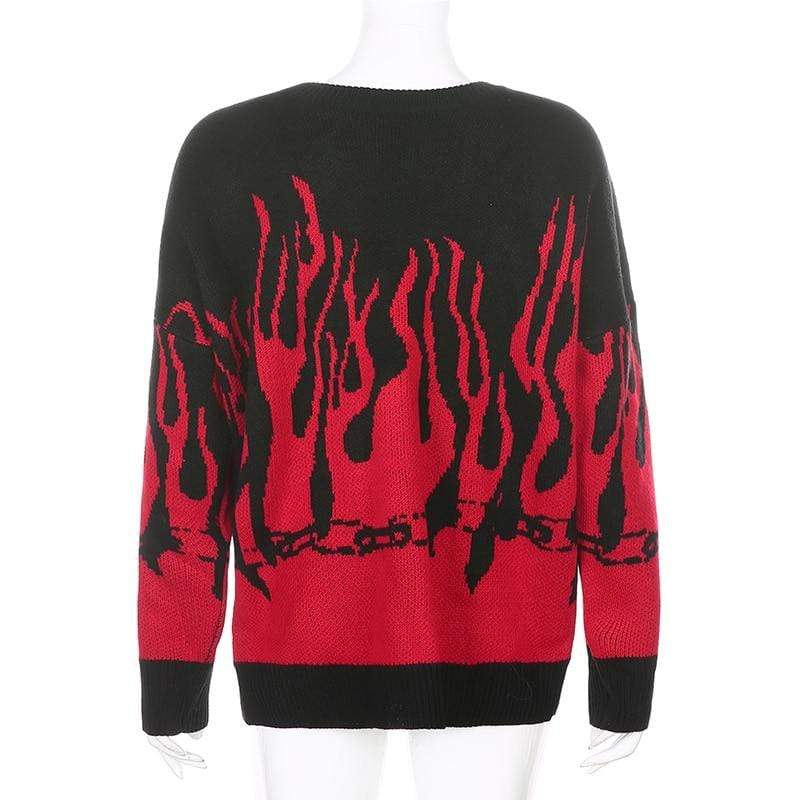 Kinky Cloth 200000373 Flame Knitted Oversized Sweater
