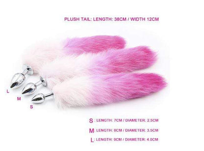Blush Pastel Pink Metal Plug Tail
