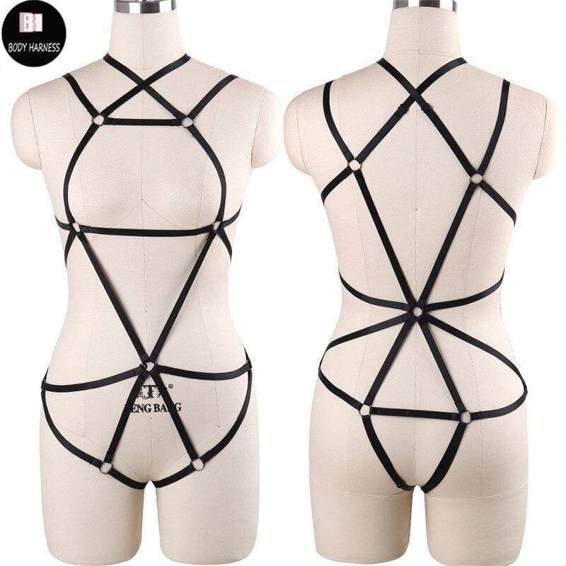 Kinky Cloth Harnesses N0105 / One Size Fractal Body Harness