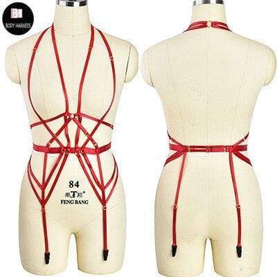 Kinky Cloth Harnesses N0124red / One Size Fractal Body Harness