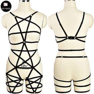 Kinky Cloth Harnesses N0125black / One Size Fractal Body Harness