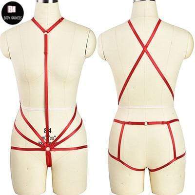 Kinky Cloth Harnesses N0126red / One Size Fractal Body Harness