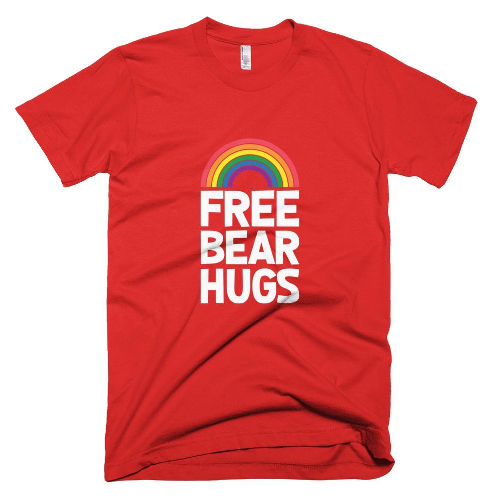 Kinky Cloth Red / XS Free Bear Hugs, Funny, Pride, Shirt, Tee, Gay, Lgbt, Queer, Parade, Festival, Lesbian, Trans, Sjw, Gift, Shirt, Unisex T-shirt