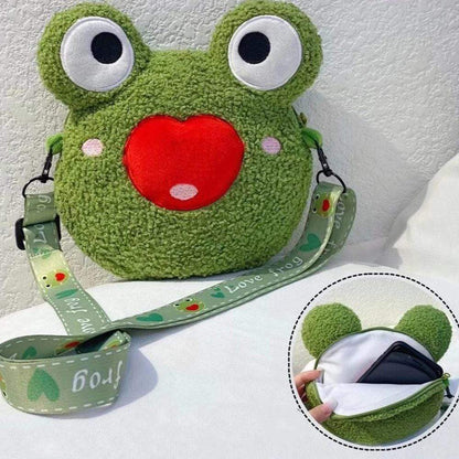 Kinky Cloth 200001420 Frog Plush Shoulder Bag Purse