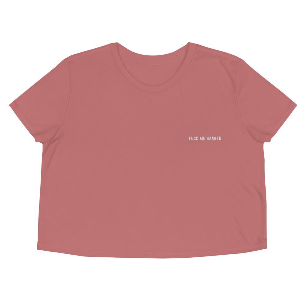 Fuck Me Harder Embroidered Crop Top