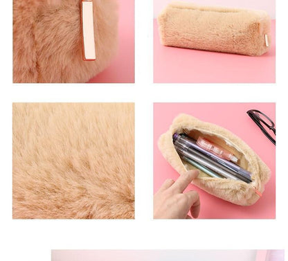 Furry Pastel Pencil Case