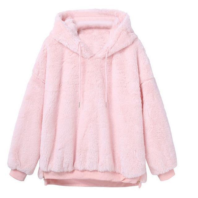 Kinky Cloth Hoodie Pink / L Fuzzy Soft Hoodie
