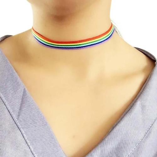 Fuchsia Missy Jewelry & Watches A Gay Pride LGBT Rainbow Choker
