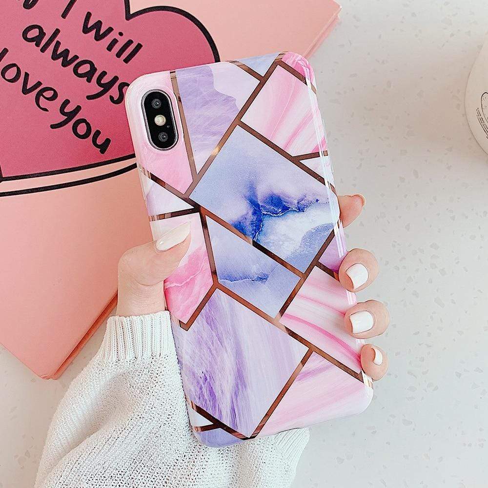 Kinky Cloth 380230 Multicolor / For 7 Plus or 8 Plus Geometric Marble Texture Case iPhone Case