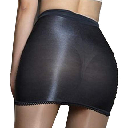 Kinky Cloth Glossy High Waist Tight Skirt