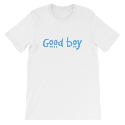 Kinky Cloth Top Crop Top - S / White/ Black Font Good Boy Top