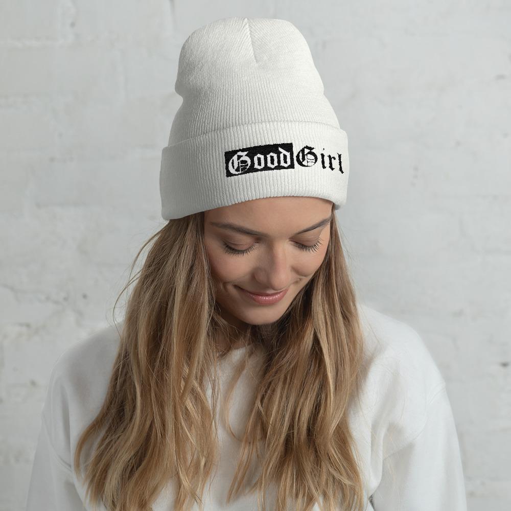 Kinky Cloth accessories White Good Girl Embroidered Beanie