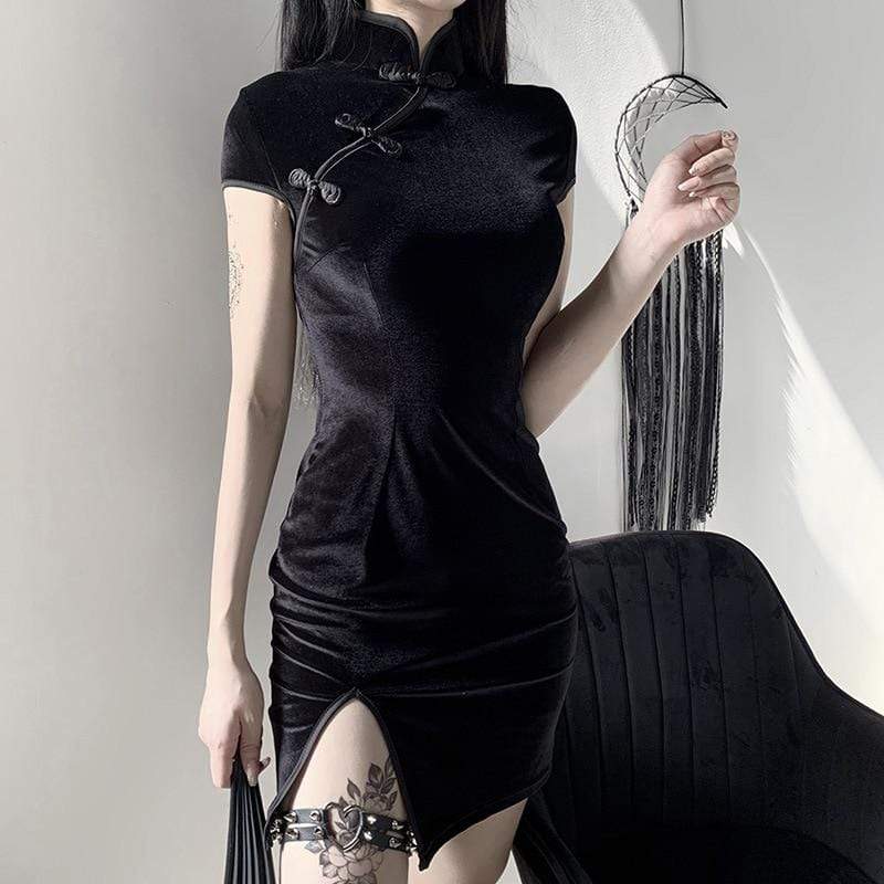 Kinky Cloth Goth Cheongsam Dress