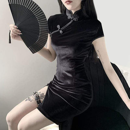 Kinky Cloth Goth Cheongsam Dress