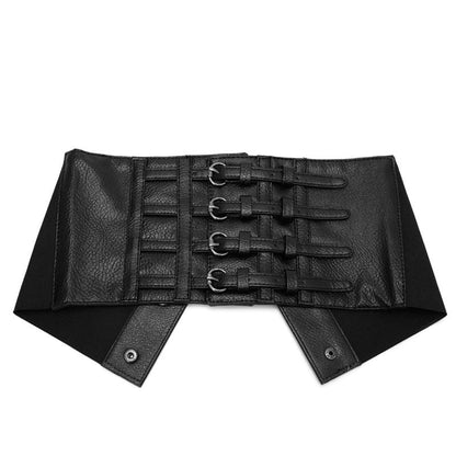 Kinky Cloth Accessories Goth Corset Belt Lace Up Faux Leather