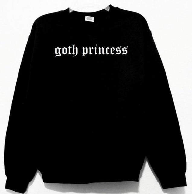 Kinky Cloth Black / S Goth Princess Sweatshirt