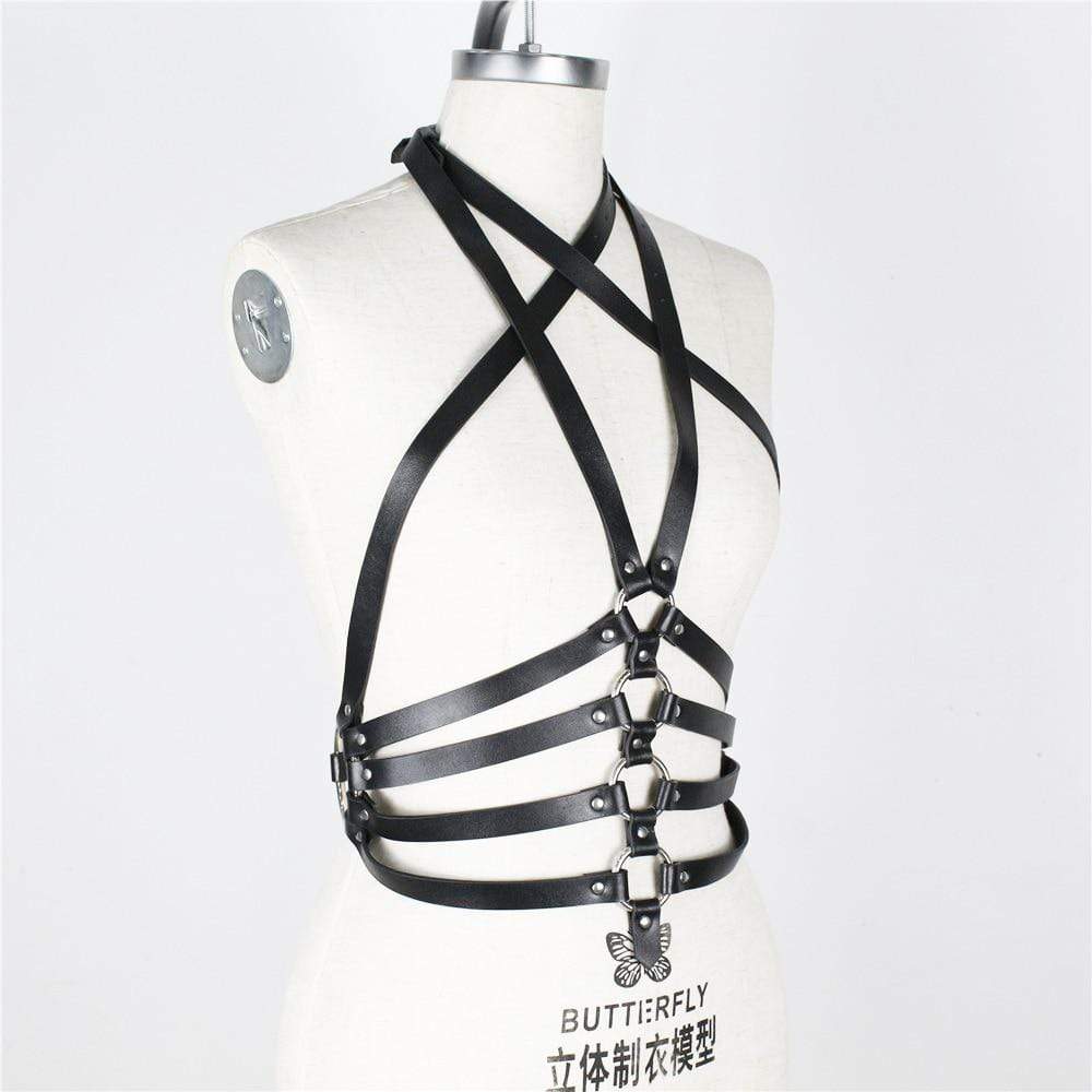 Kinky Cloth 200000298 Gothic Bust Cincher Harness Belt