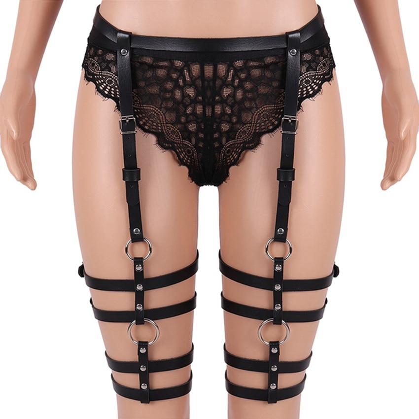 Kinky Cloth 200001886 Gothic Cage Waist Legs Garter Belt
