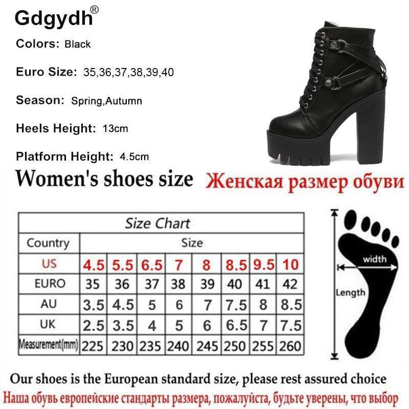 Kinky Cloth 200000998 Gothic Doll Platform High Heels