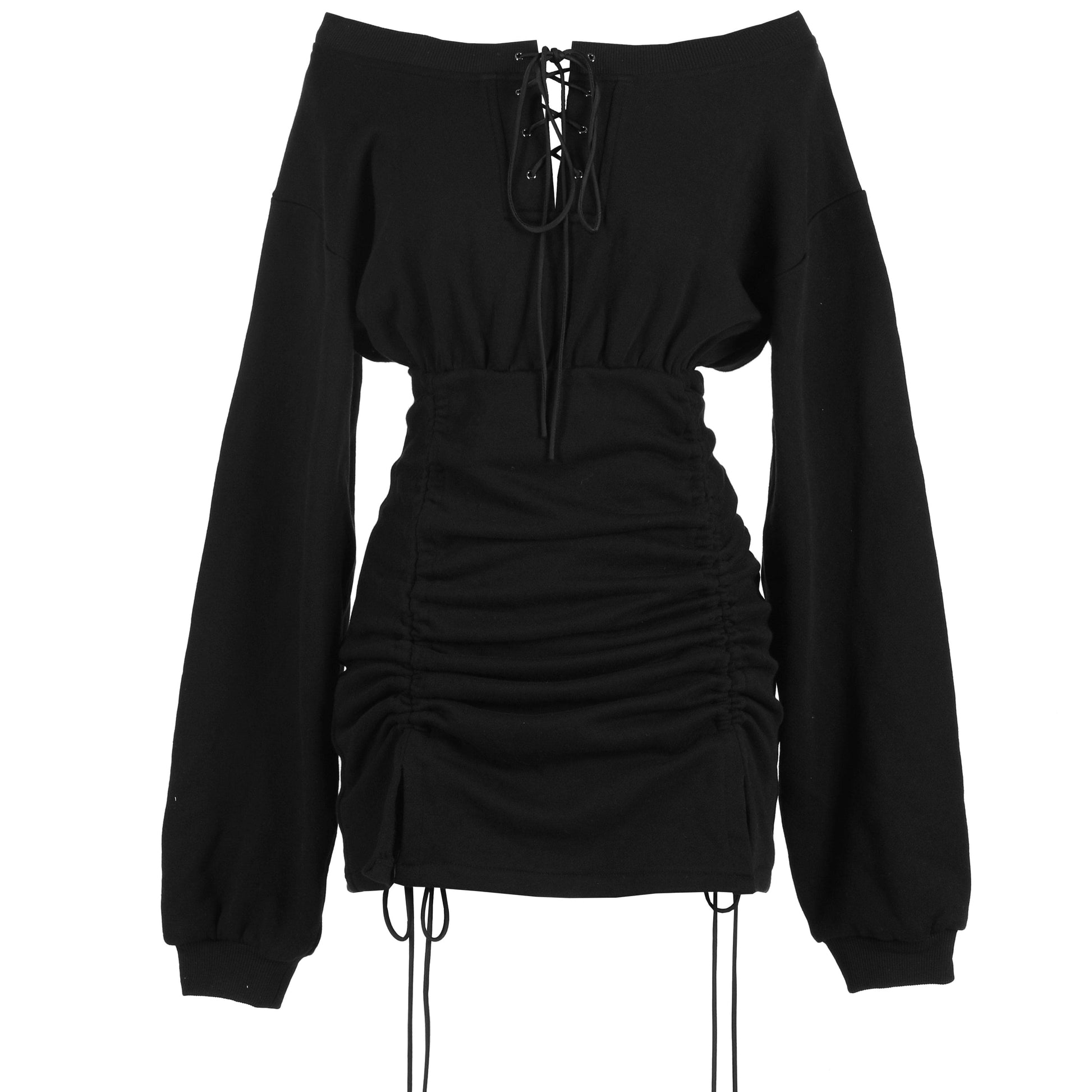 Kinky Cloth Black / XS Gothic Off-Shoulder Mini Dress