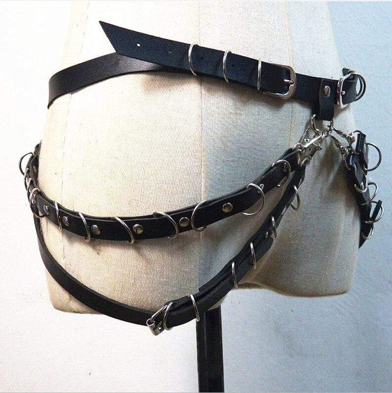 Kinky Cloth 200000298 Gothic Patchwork Leather Belts