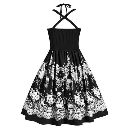 Kinky Cloth 200000347 Gothic Skull Skeleton Print Dress