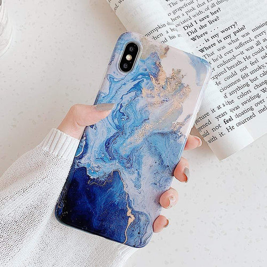 Kinky Cloth 380230 Azure Blue / For 7 Plus or 8 Plus Granite Art iPhone Case