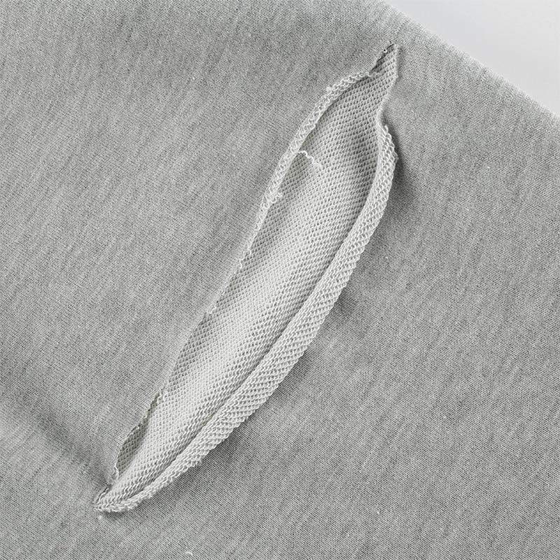 Kinky Cloth 200000366 Gray Loose Straight Hole Sweatpants