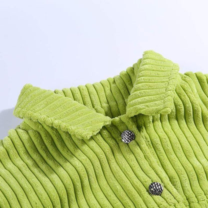 Kinky Cloth 200000848 Green Corduroy Cropped Jackets