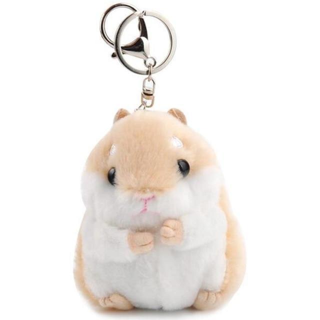 Kinky Cloth Brown Hamster Plush Keychain