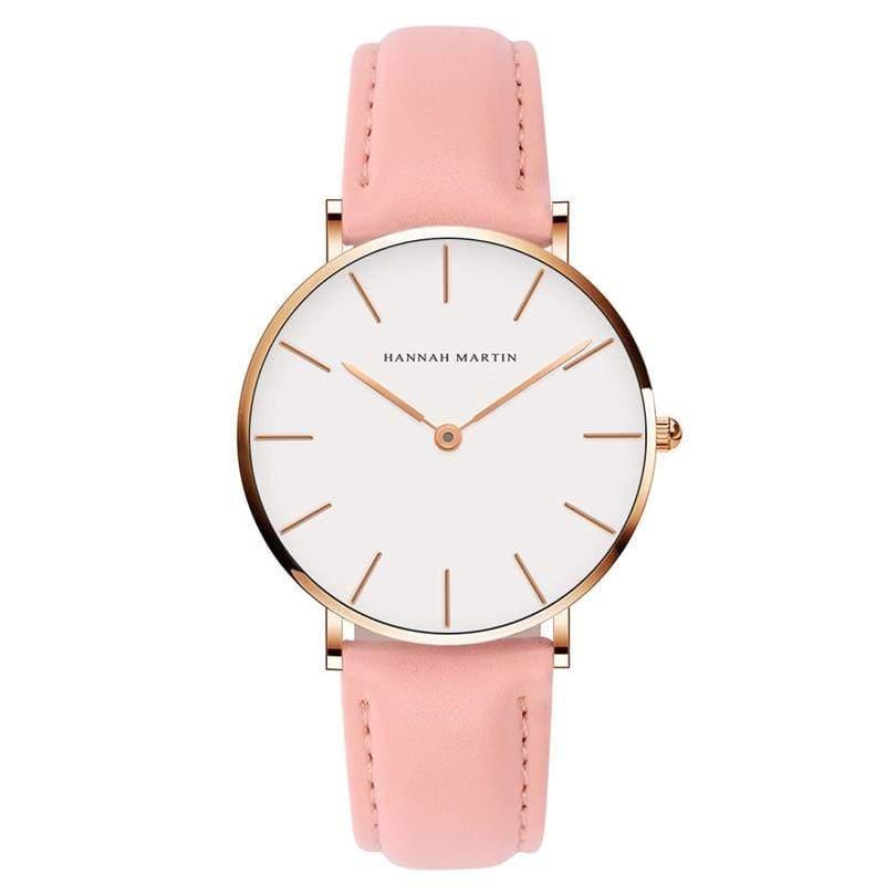 Kinky Cloth 200363144 Rose Gold - Pink Strap Hannah Martin Classic Dial Leather Watch