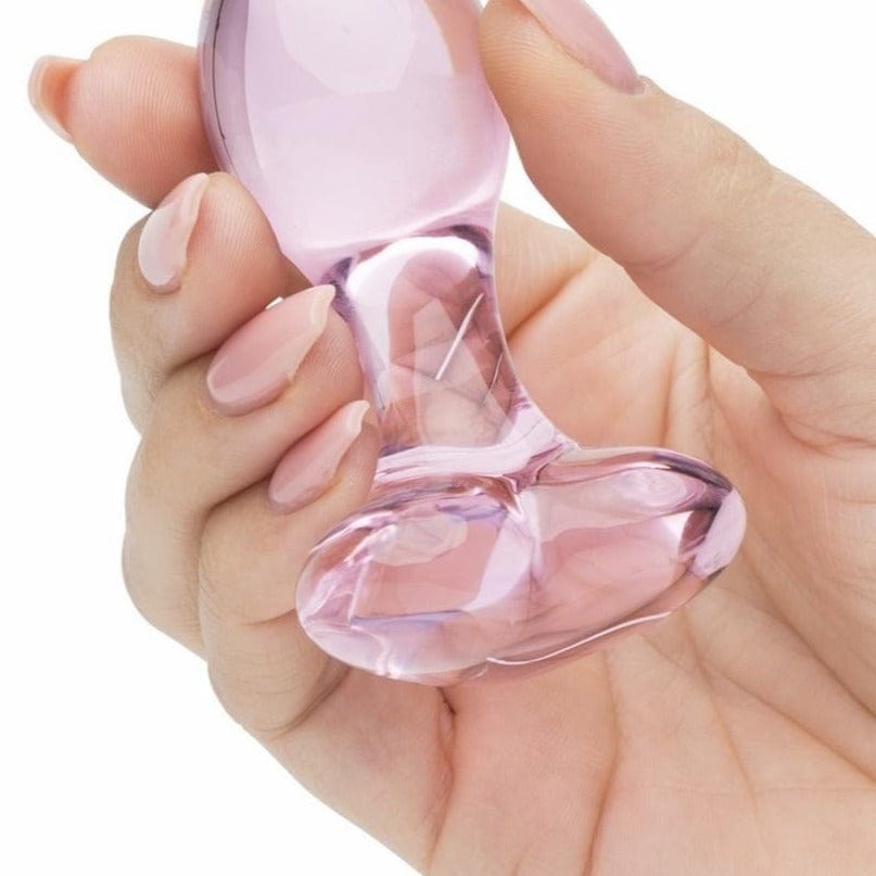 Kinky Cloth Heart Crystal Glass Anal Plug
