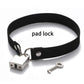Kinky Cloth Necklace black-100013777 Heart Lock Collar with Key