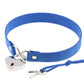 Kinky Cloth Necklace blue Heart Lock Collar with Key