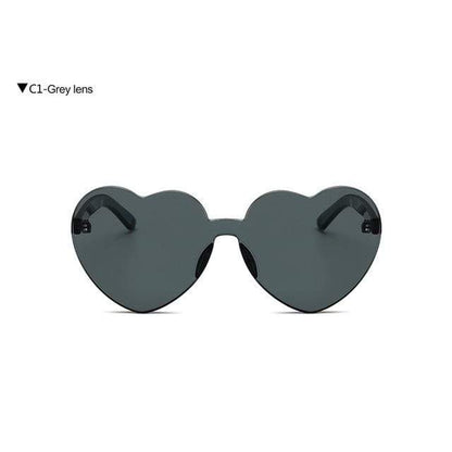 Kinky Cloth Accessories GREY-LENS Heart Sunglasses