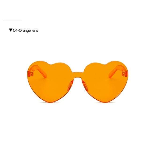 Kinky Cloth Accessories ORANGE-LENS Heart Sunglasses