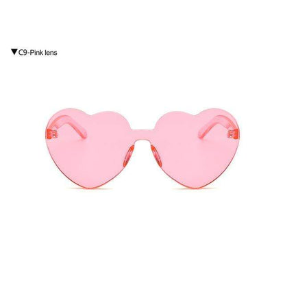 Kinky Cloth Accessories PINK-LENS Heart Sunglasses