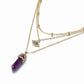 Kinky Cloth Jewelry & Watches Eye Purple Hexagonal Column Quartz Necklace