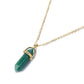 Kinky Cloth Jewelry & Watches Gold Green Hexagonal Column Quartz Necklace