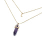 Kinky Cloth Jewelry & Watches Moon Purple Hexagonal Column Quartz Necklace