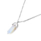 Kinky Cloth Jewelry & Watches Silver Opal Hexagonal Column Quartz Necklace