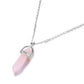 Kinky Cloth Jewelry & Watches Silver Pink Hexagonal Column Quartz Necklace