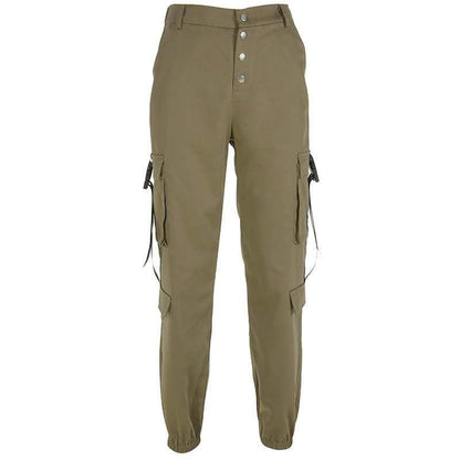 Kinky Cloth 200000366 Army Green / L High Waist Cargo Pants
